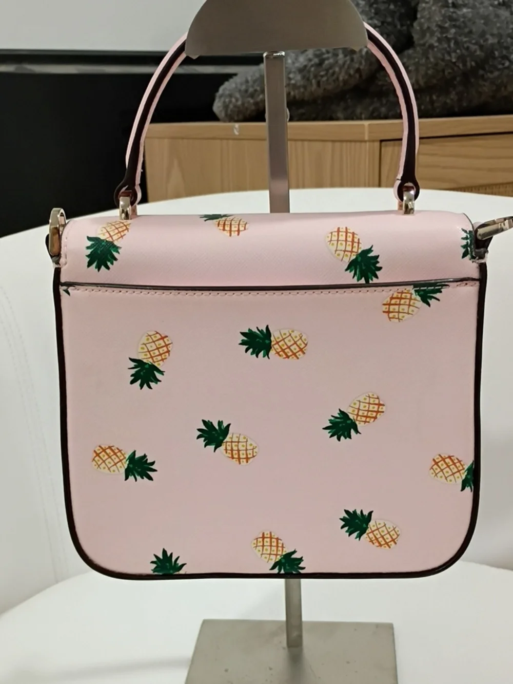 kate spade Pink Pineapple Print Top-Handle/Crossbody Satchel